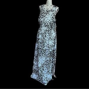 Animal print maxi dress.